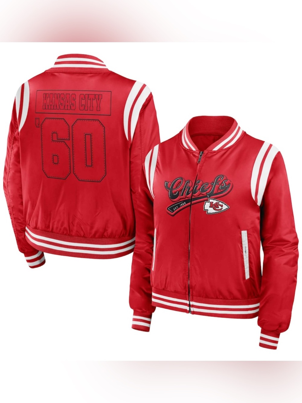 Kansas City Chiefs Women’s NFL Licensed Jacket WEAR by Erin Andrews – NWT